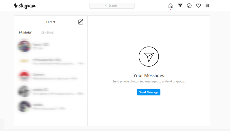 Instagram web - DM